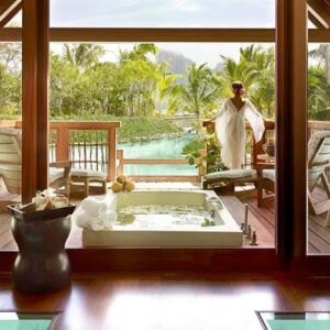 Couple's treatment room at the Spa, Four Seasons Resort Bora Bora
